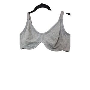 Fruit Of The Loom Womens Heather Gray Underwire Bra XL Cotton Blend